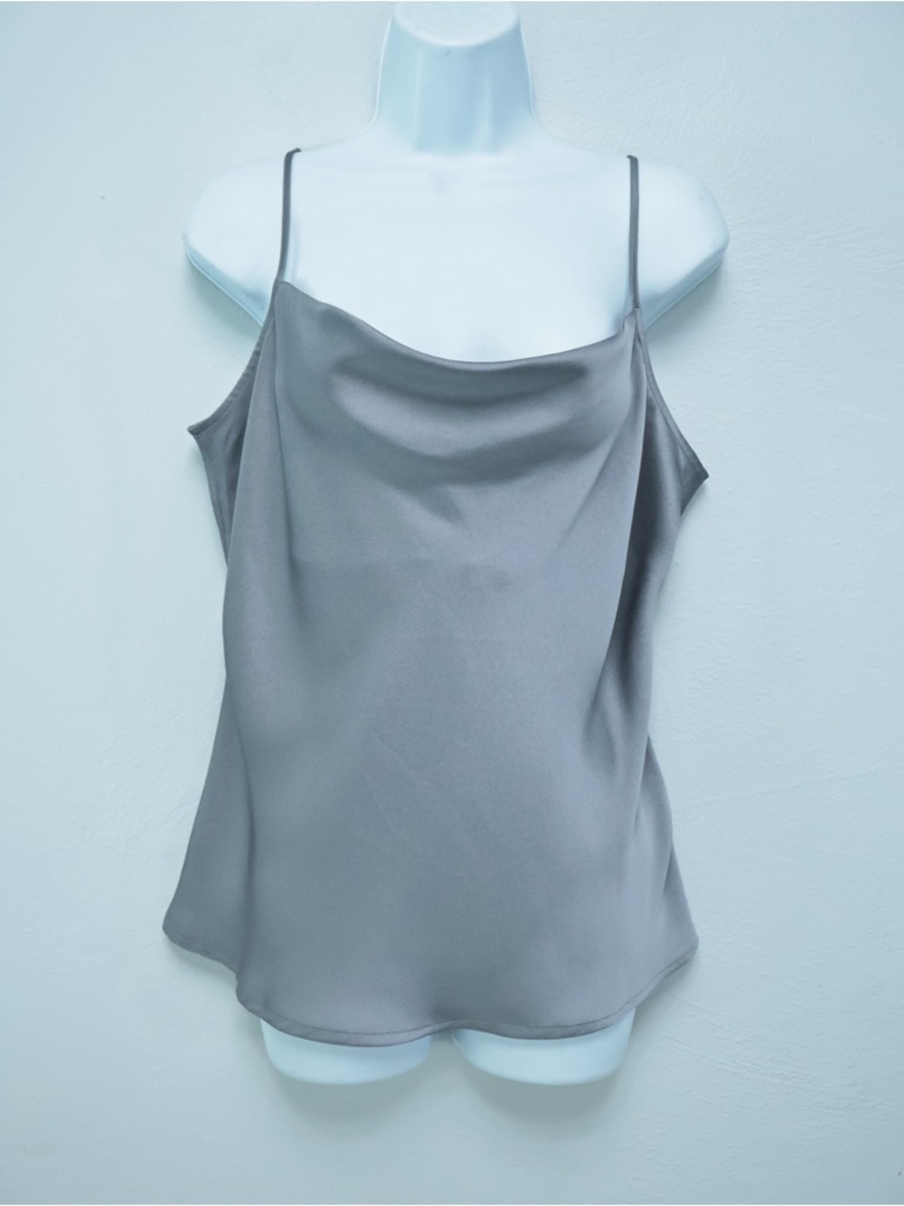 Express Satin Cowl Neck Camisole - Gray